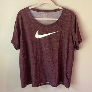 Nike dri fit maroon workout tee
